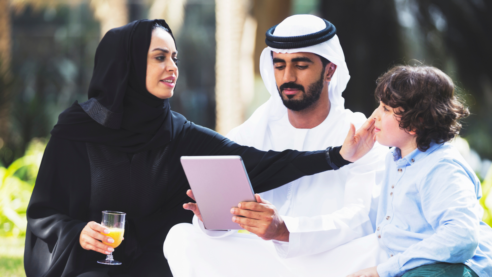 A photo of family in the Middle East